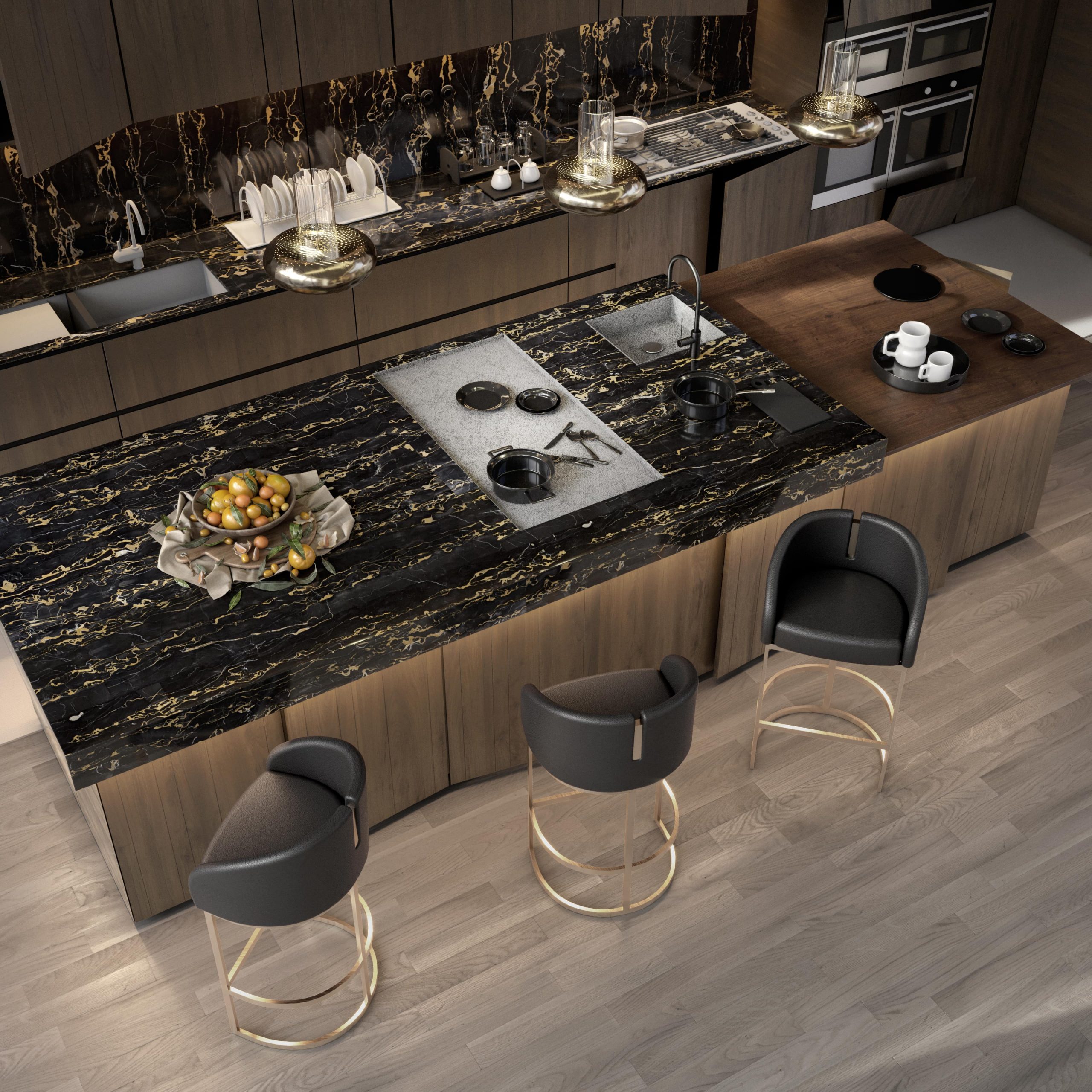 ANOTHER ANGLE OF THIS TIMELESSLY MODERN KITCHEN